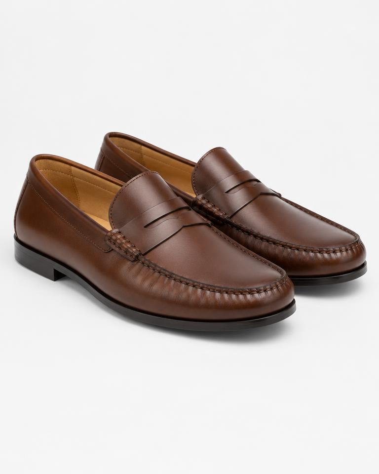 Mocassim Couro Caramelo