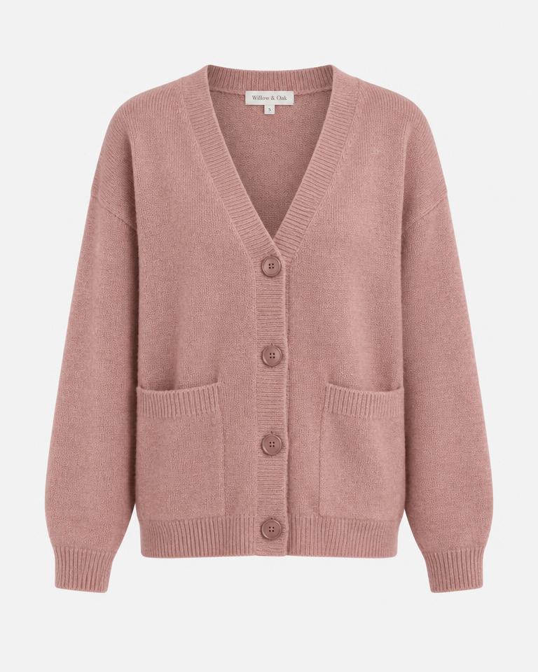 Cardigan Tricô Rosé