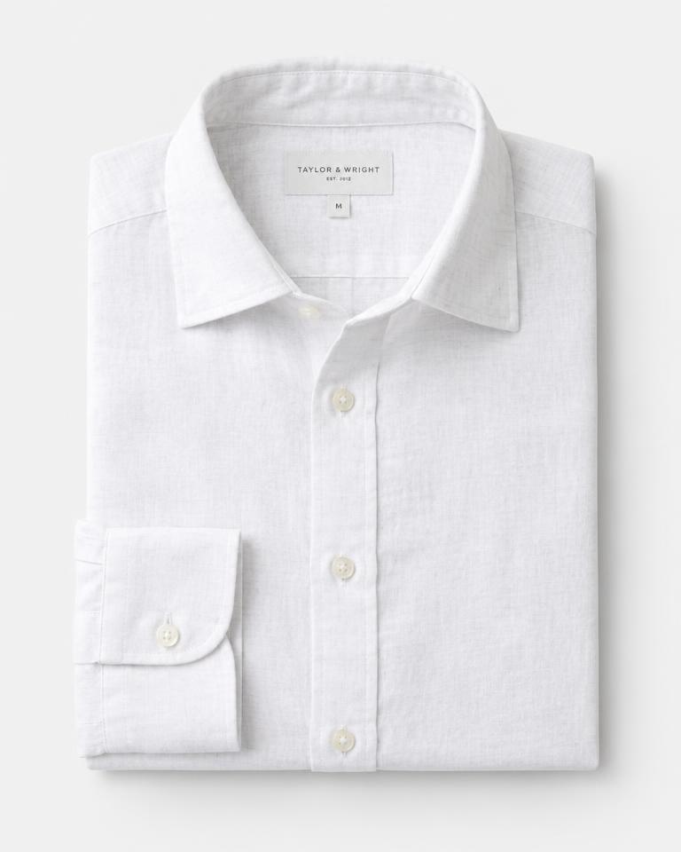 Camisa Linho Masculina Branca
